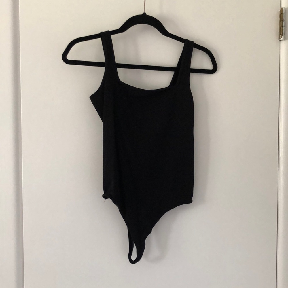 BP black thong bodysuit